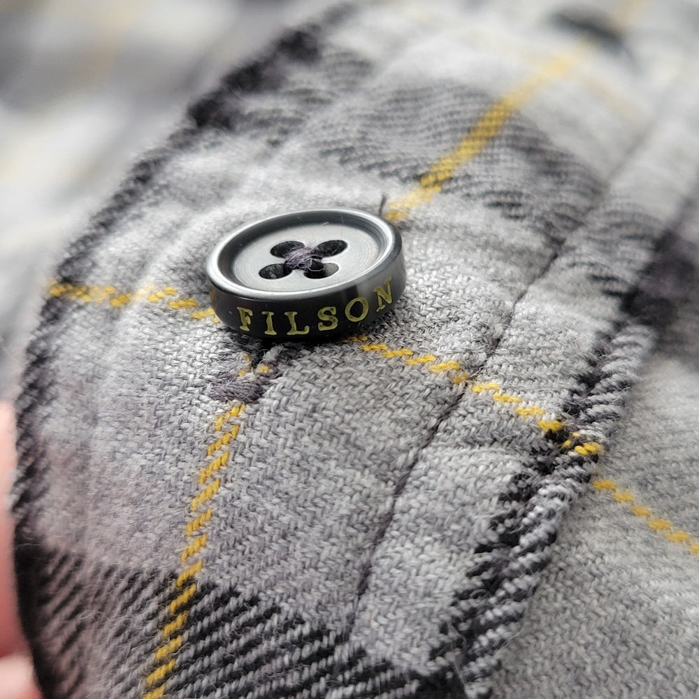 Filson Men's Plaid Shirt - Black and Gray - Picture 6 of 10